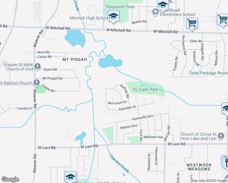 map of restaurants, bars, coffee shops, grocery stores, and more near 637 Blackhawk Road in Memphis