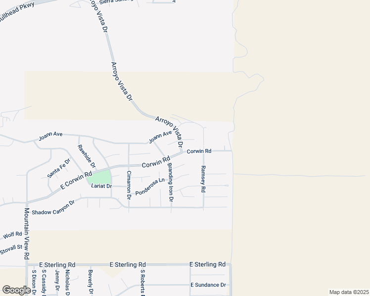 map of restaurants, bars, coffee shops, grocery stores, and more near 2363 Corwin Road in Bullhead City