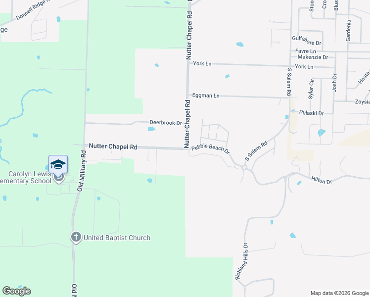 map of restaurants, bars, coffee shops, grocery stores, and more near 3545 Nutter Chapel Road in Conway