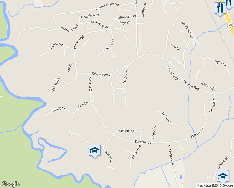 map of restaurants, bars, coffee shops, grocery stores, and more near 113 Friburg Rd in New Bern