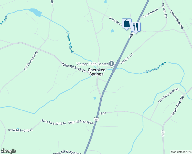 map of restaurants, bars, coffee shops, grocery stores, and more near 149 Cherokee Circle in Spartanburg