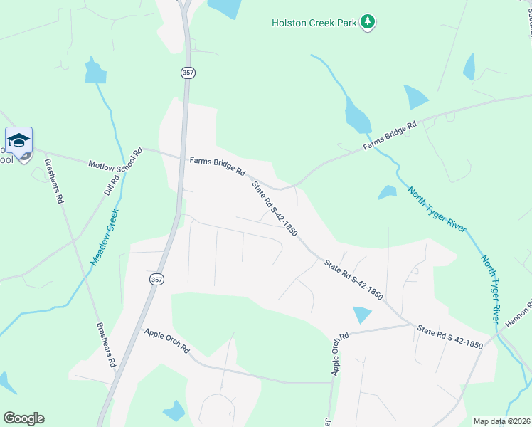 map of restaurants, bars, coffee shops, grocery stores, and more near 150 State Road S-42-1850 in Inman