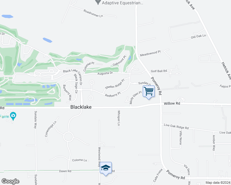 map of restaurants, bars, coffee shops, grocery stores, and more near 1170 Redberry Place in Nipomo