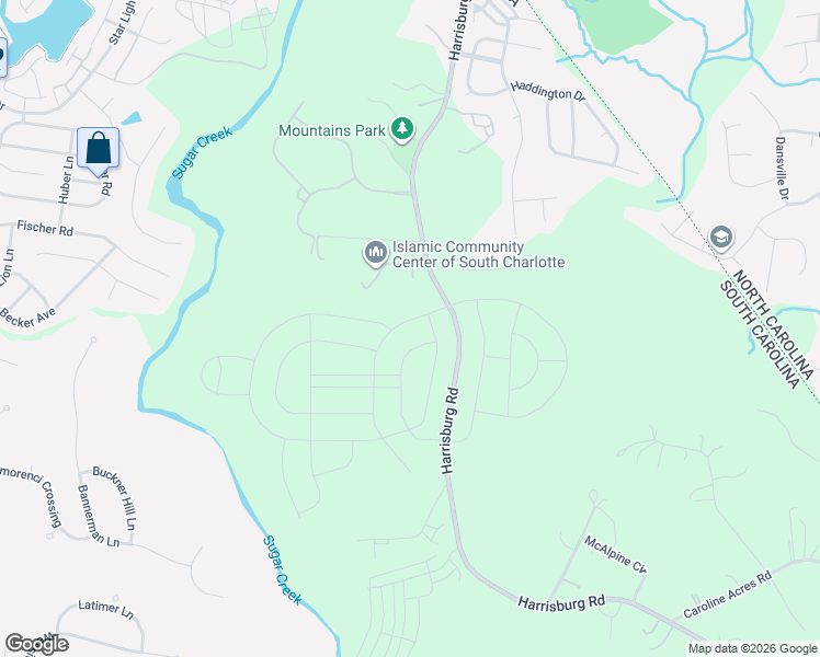 map of restaurants, bars, coffee shops, grocery stores, and more near 11683 Harrisburg Road in Indian Land