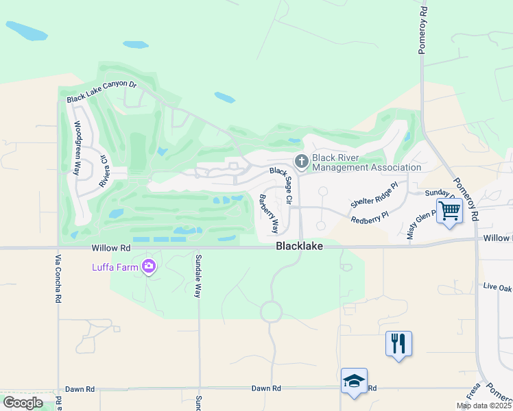 map of restaurants, bars, coffee shops, grocery stores, and more near 637 Barberry Way in Nipomo