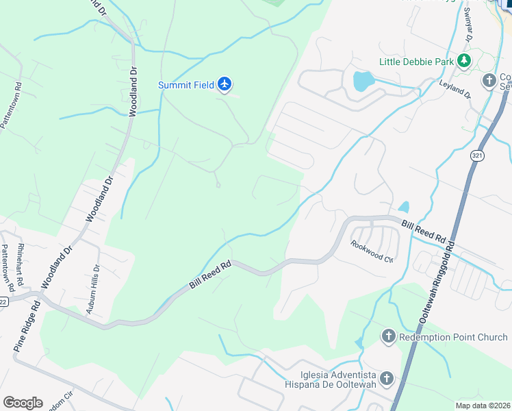 map of restaurants, bars, coffee shops, grocery stores, and more near 4202 Chieselwood Lane in Ooltewah