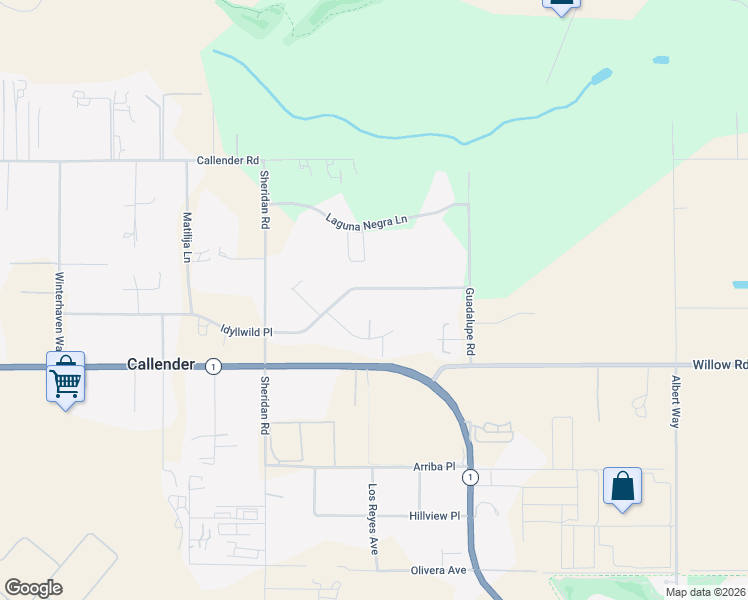 map of restaurants, bars, coffee shops, grocery stores, and more near 2095 Idyllwild Place in Arroyo Grande