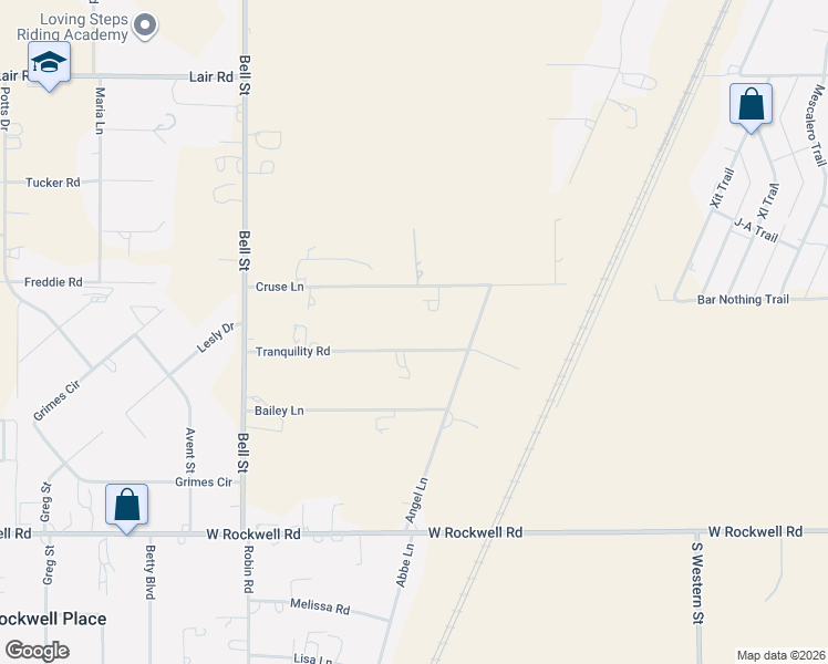 map of restaurants, bars, coffee shops, grocery stores, and more near 5301-5309 Tranquility Road in Amarillo