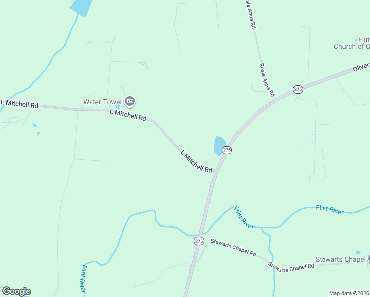 map of restaurants, bars, coffee shops, grocery stores, and more near 214 L Mitchell Road in Flintville