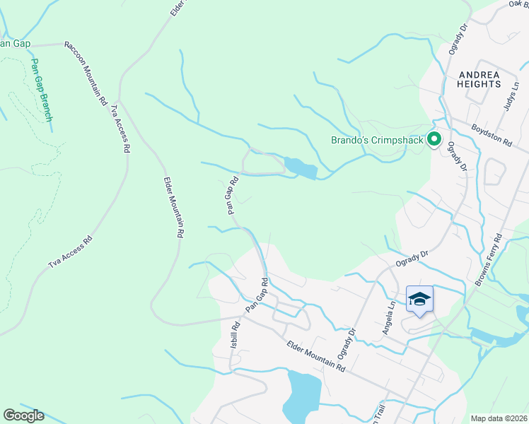 map of restaurants, bars, coffee shops, grocery stores, and more near 757 Pan Gap Road in Chattanooga