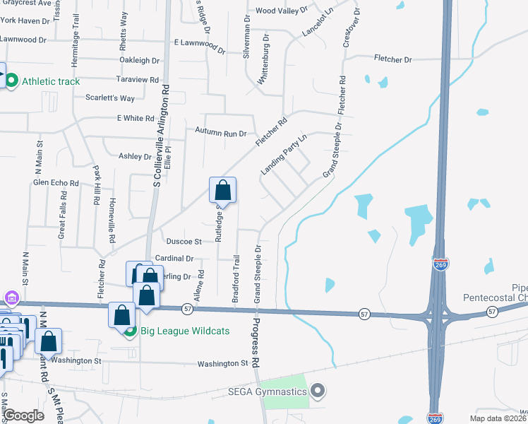 map of restaurants, bars, coffee shops, grocery stores, and more near 380 Empressor Cove in Collierville