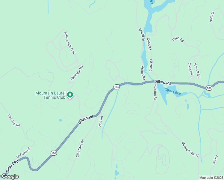 map of restaurants, bars, coffee shops, grocery stores, and more near 1631 Dillard Road in Highlands