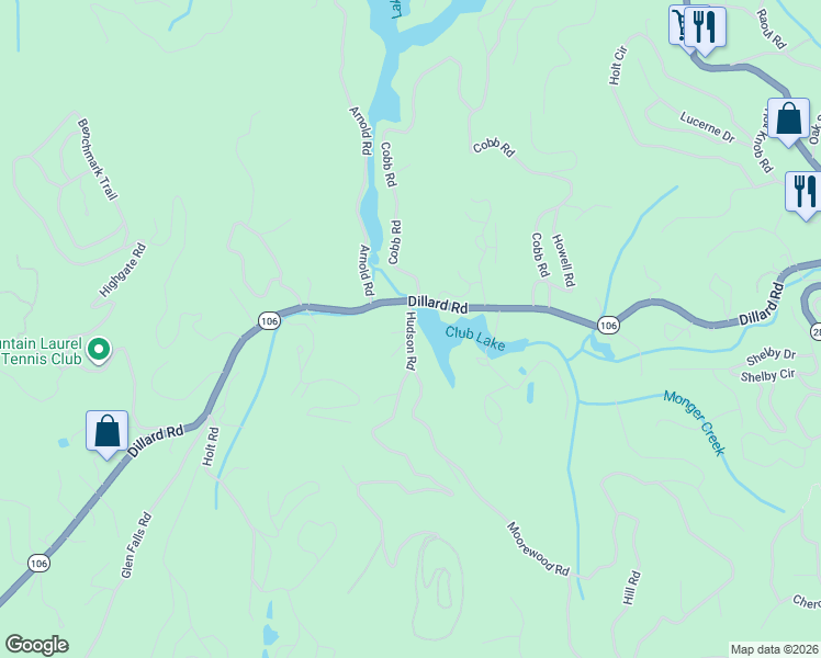 map of restaurants, bars, coffee shops, grocery stores, and more near 54 Hudson Rd in Highlands