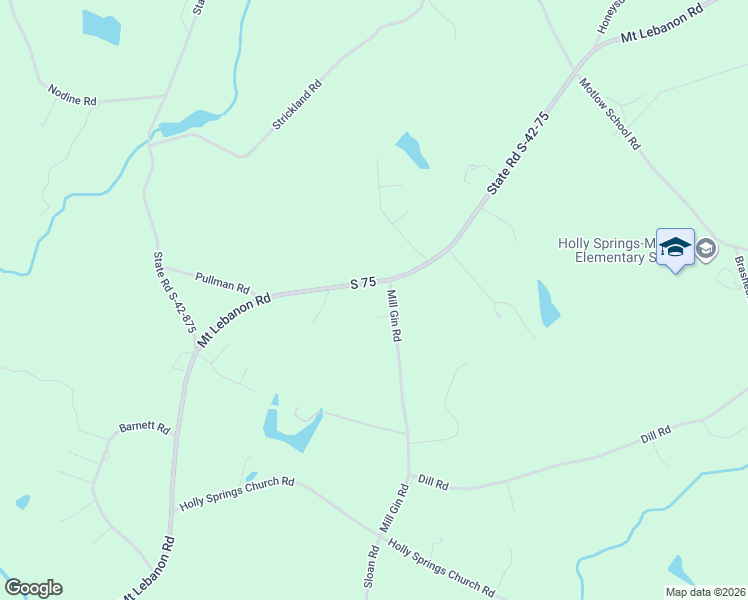 map of restaurants, bars, coffee shops, grocery stores, and more near 2455 Mount Lebanon Road in Campobello