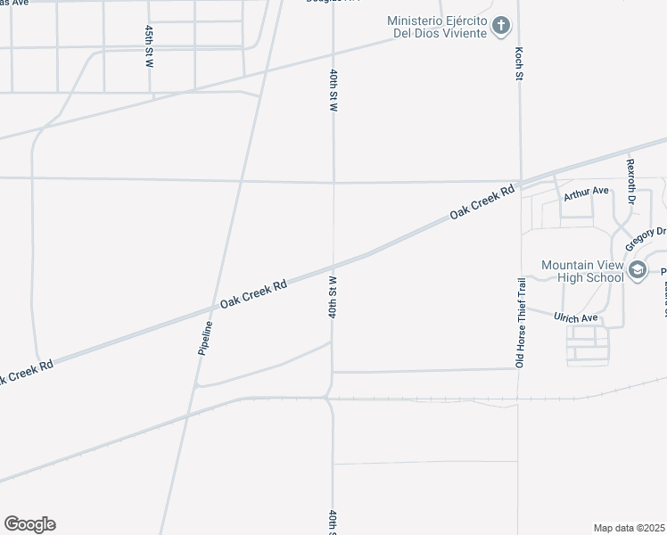 map of restaurants, bars, coffee shops, grocery stores, and more near 40th Street West in Mojave