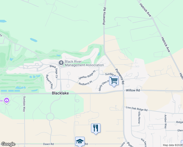 map of restaurants, bars, coffee shops, grocery stores, and more near 629 Shelter Ridge Place in Nipomo