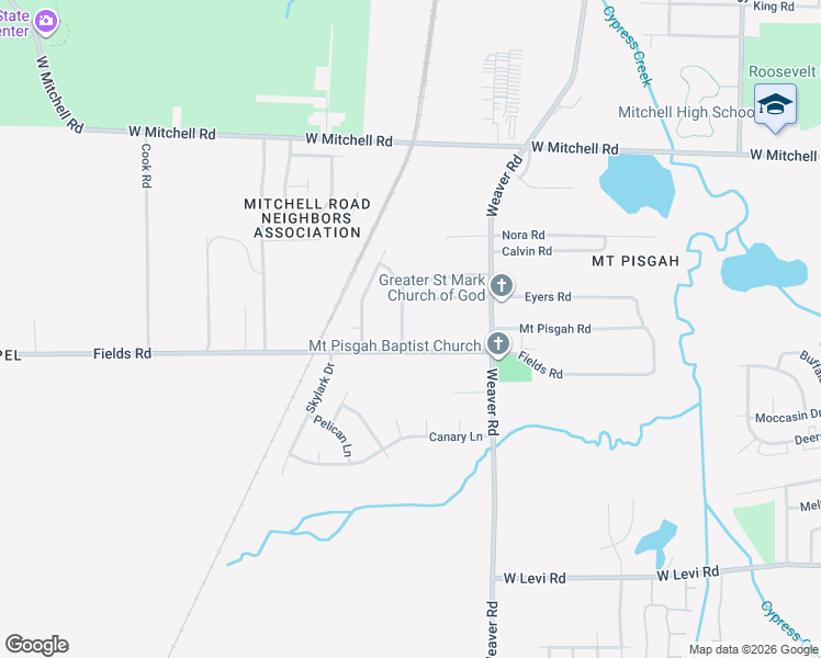 map of restaurants, bars, coffee shops, grocery stores, and more near 3591 Silas Road in Memphis