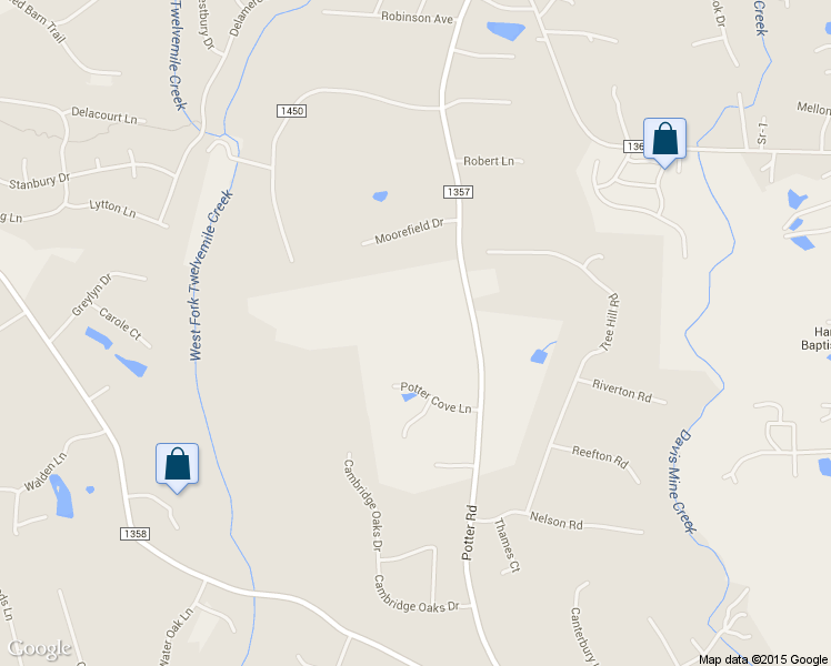 map of restaurants, bars, coffee shops, grocery stores, and more near 6720 Potters Rd in Matthews