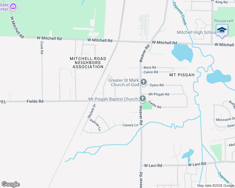 map of restaurants, bars, coffee shops, grocery stores, and more near 3591 Silas Road in Memphis