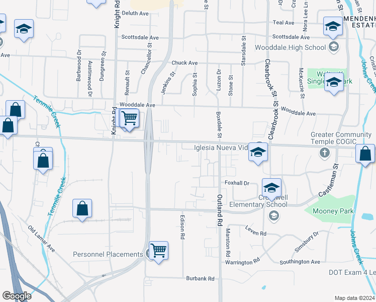 map of restaurants, bars, coffee shops, grocery stores, and more near 4774 James Kent Court in Memphis