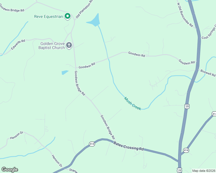 map of restaurants, bars, coffee shops, grocery stores, and more near 96 Ivey Lane in Travelers Rest