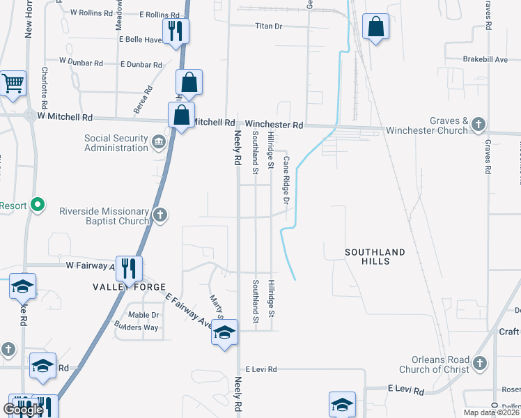 map of restaurants, bars, coffee shops, grocery stores, and more near 254 Southhill Avenue in Memphis