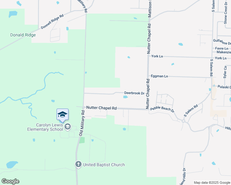 map of restaurants, bars, coffee shops, grocery stores, and more near Deerbrook Drive in Conway