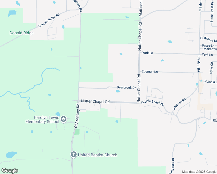 map of restaurants, bars, coffee shops, grocery stores, and more near Deerbrook Drive in Conway