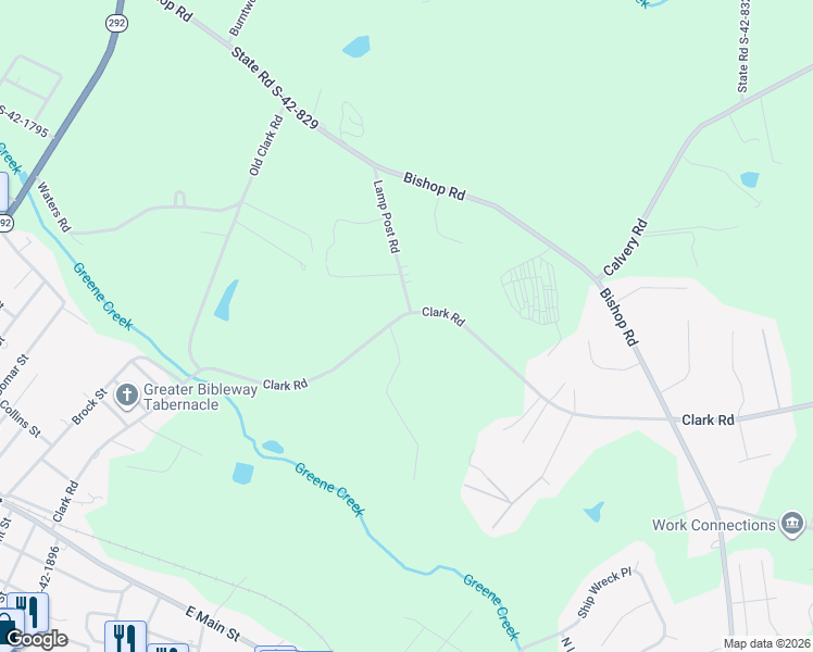 map of restaurants, bars, coffee shops, grocery stores, and more near 804 Clark Road in Inman