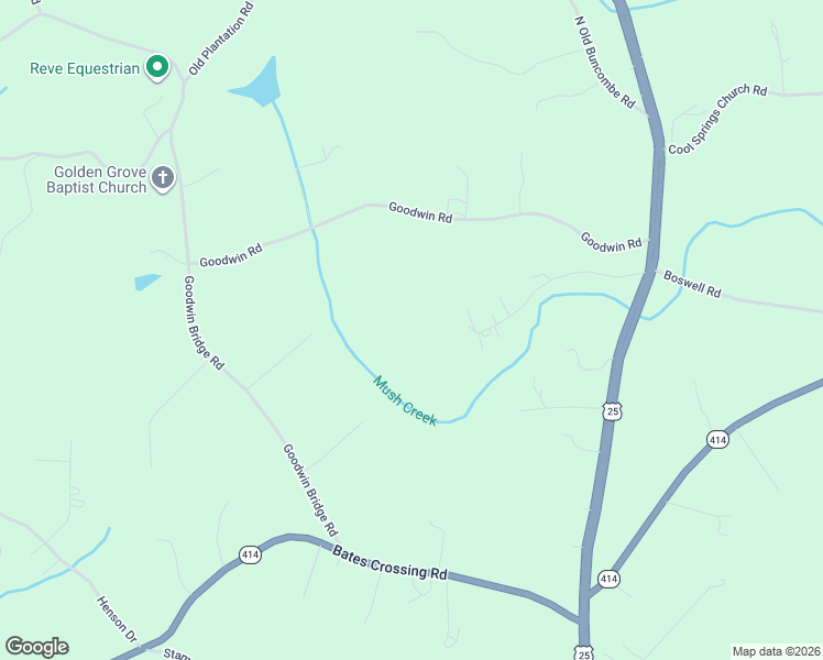 map of restaurants, bars, coffee shops, grocery stores, and more near 96 Ivey Lane in Travelers Rest