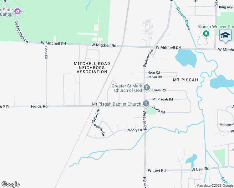 map of restaurants, bars, coffee shops, grocery stores, and more near 3585 Silas Road in Memphis
