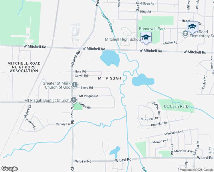 map of restaurants, bars, coffee shops, grocery stores, and more near 828 Eyers Road in Memphis