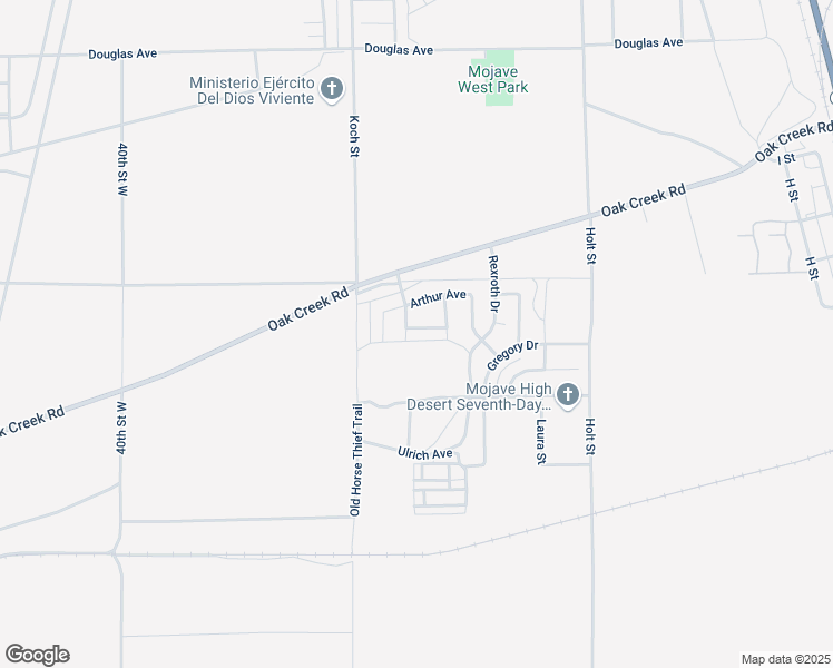 map of restaurants, bars, coffee shops, grocery stores, and more near 3358 Martin Avenue in Mojave