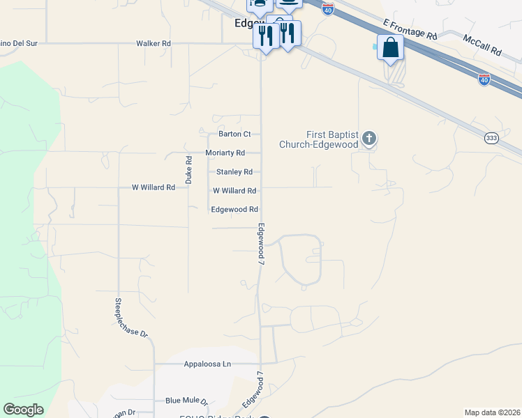 map of restaurants, bars, coffee shops, grocery stores, and more near 12 Edgewood Road in Edgewood