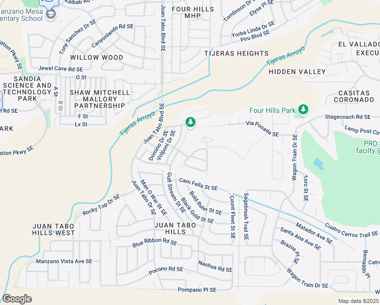 map of restaurants, bars, coffee shops, grocery stores, and more near 1605 Barbaro Drive Southeast in Albuquerque