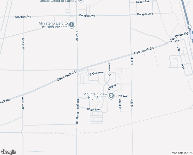 map of restaurants, bars, coffee shops, grocery stores, and more near 15921 Melva Street in Mojave