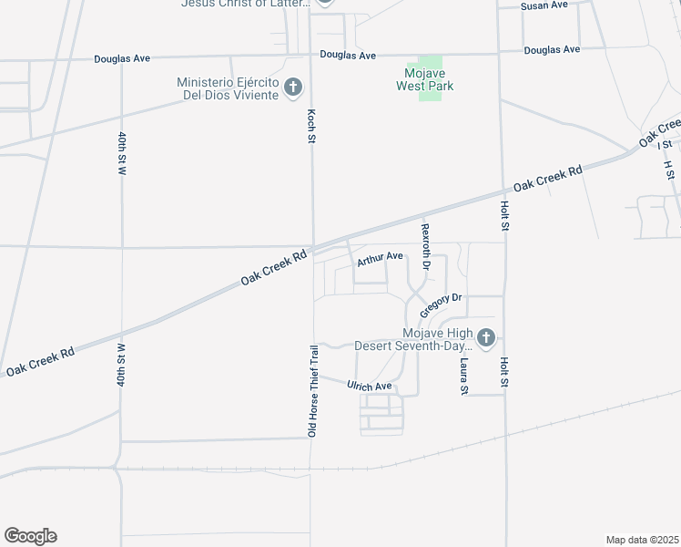 map of restaurants, bars, coffee shops, grocery stores, and more near 3358 Martin Avenue in Mojave
