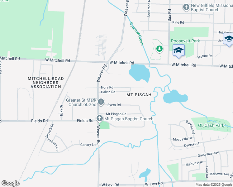 map of restaurants, bars, coffee shops, grocery stores, and more near 920 Eyers Road in Memphis