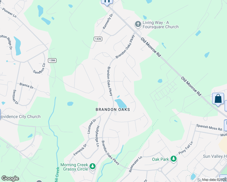 map of restaurants, bars, coffee shops, grocery stores, and more near 3108 Spring Fancy Lane in Indian Trail