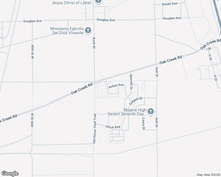 map of restaurants, bars, coffee shops, grocery stores, and more near 3354 Arthur Avenue in Mojave