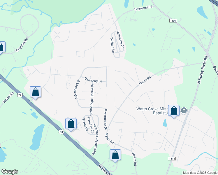 map of restaurants, bars, coffee shops, grocery stores, and more near 3015 Queensdale Drive in Monroe