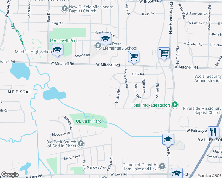 map of restaurants, bars, coffee shops, grocery stores, and more near 420 Argo Avenue in Memphis