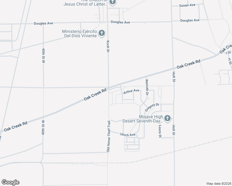 map of restaurants, bars, coffee shops, grocery stores, and more near 3439 Arthur Avenue in Mojave