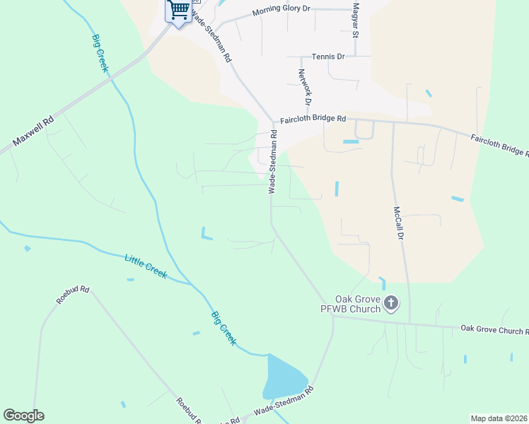 map of restaurants, bars, coffee shops, grocery stores, and more near 1725 Wade-Stedman Road in Stedman