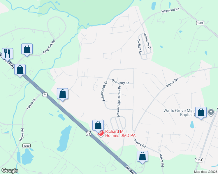 map of restaurants, bars, coffee shops, grocery stores, and more near 3013 Lanaken Lane in Monroe