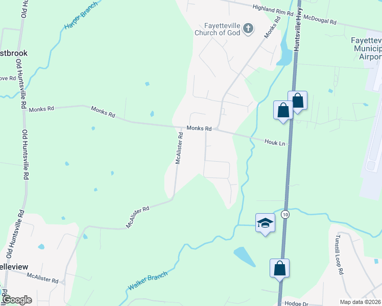 map of restaurants, bars, coffee shops, grocery stores, and more near 9 Fox Wood Drive in Fayetteville