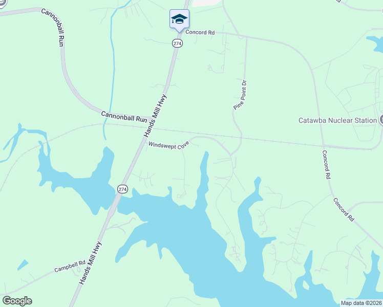 map of restaurants, bars, coffee shops, grocery stores, and more near 2777 Windswept Cove in York