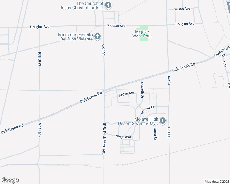 map of restaurants, bars, coffee shops, grocery stores, and more near 3371 Arthur Avenue in Mojave