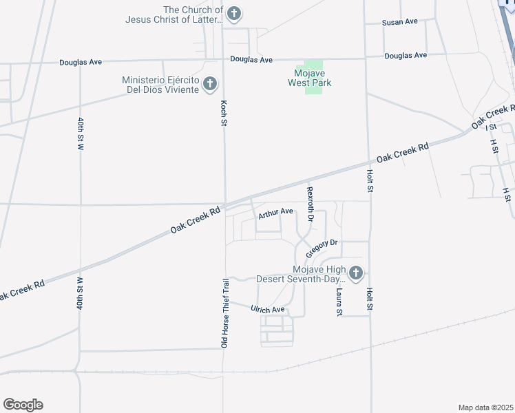 map of restaurants, bars, coffee shops, grocery stores, and more near 3371 Arthur Ave in Mojave