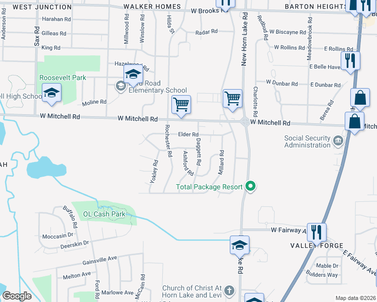 map of restaurants, bars, coffee shops, grocery stores, and more near 281 Carbon Road in Memphis